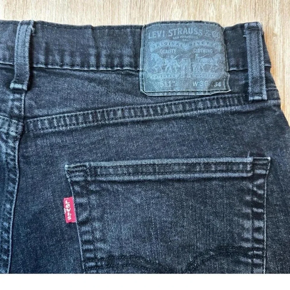 Levi's 511 Slim Fit Black Jeans Womens W36 L34 Casual Everyday